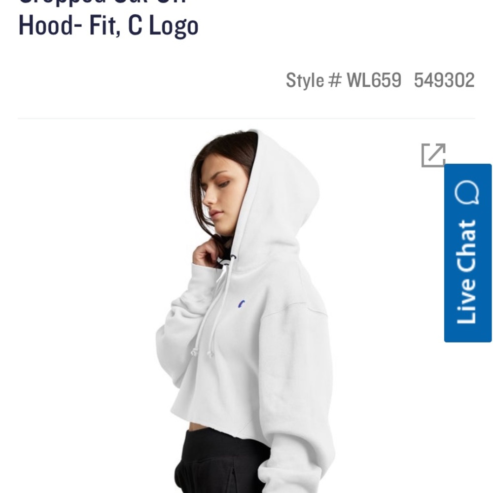 champion cropped hoodie!